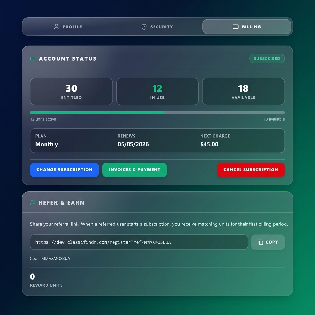 Unit-Based Billing