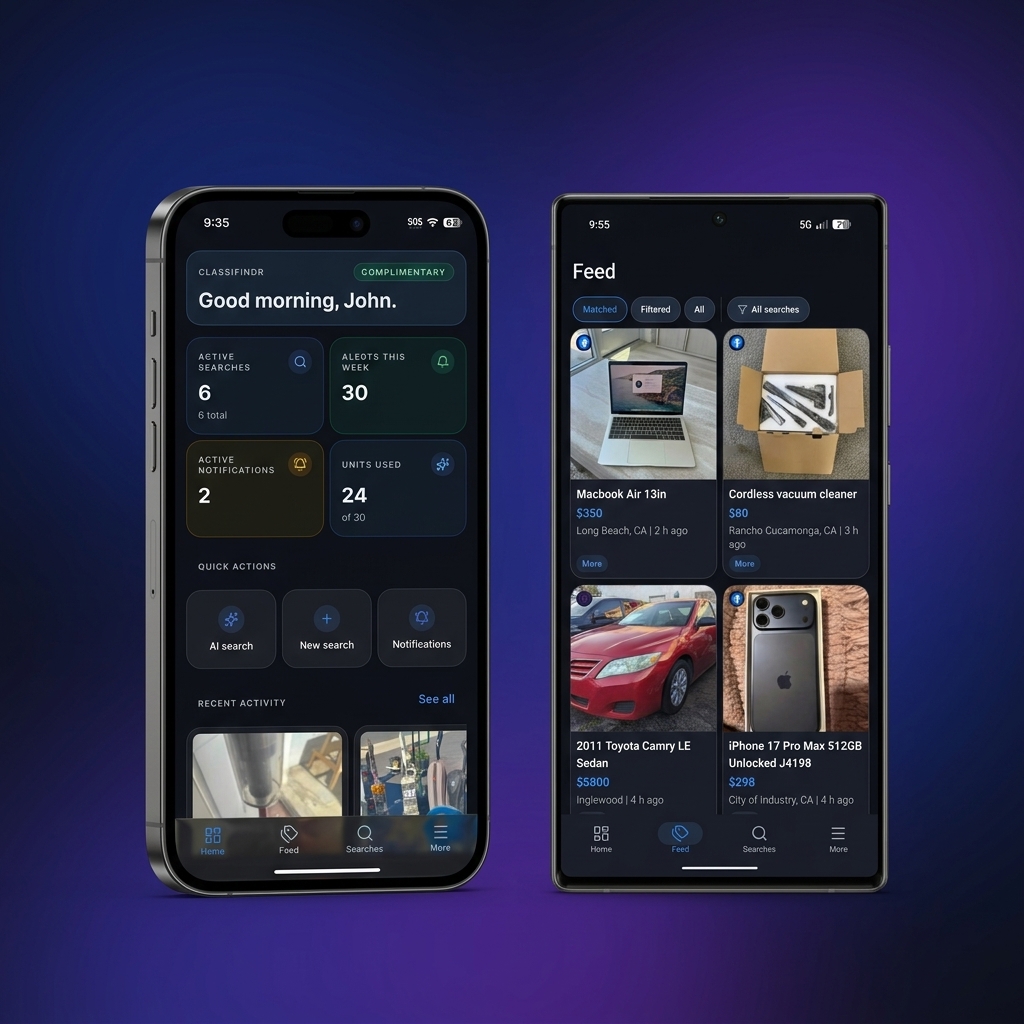 Classifindr iOS and Android apps